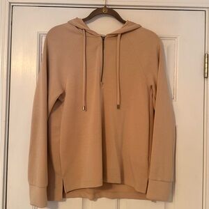 Cable & Gauge Quarter Zip Hoodie Top